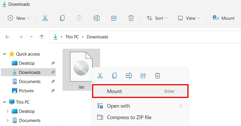 How to Mount ISO Files in Windows 11